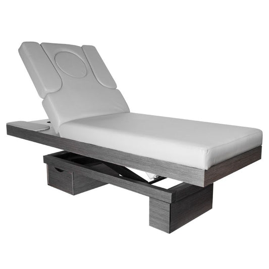 Spa-kosmetikliege azzurro wood 815b grey mit beleuchtung beheizbar