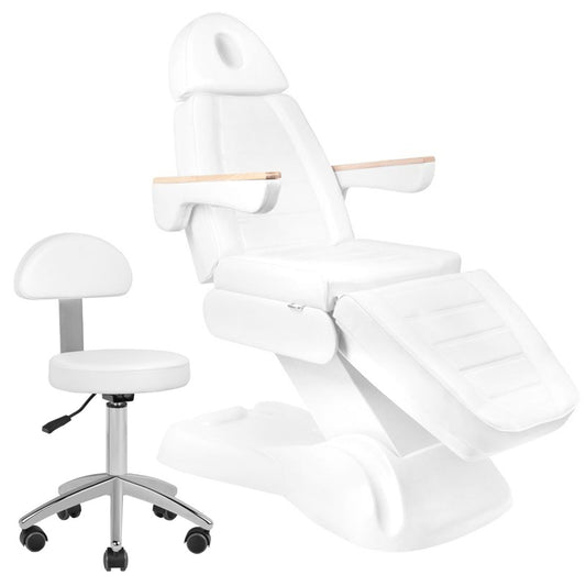 Elektrische kosmetikliege SILLON lux 273b + hocker 304 Weiß