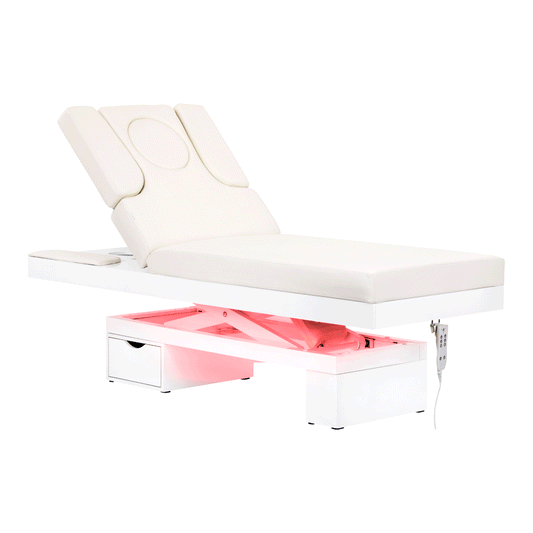 Spa-kosmetikliege azzurro 815b white mit beleuchtung beheizbar