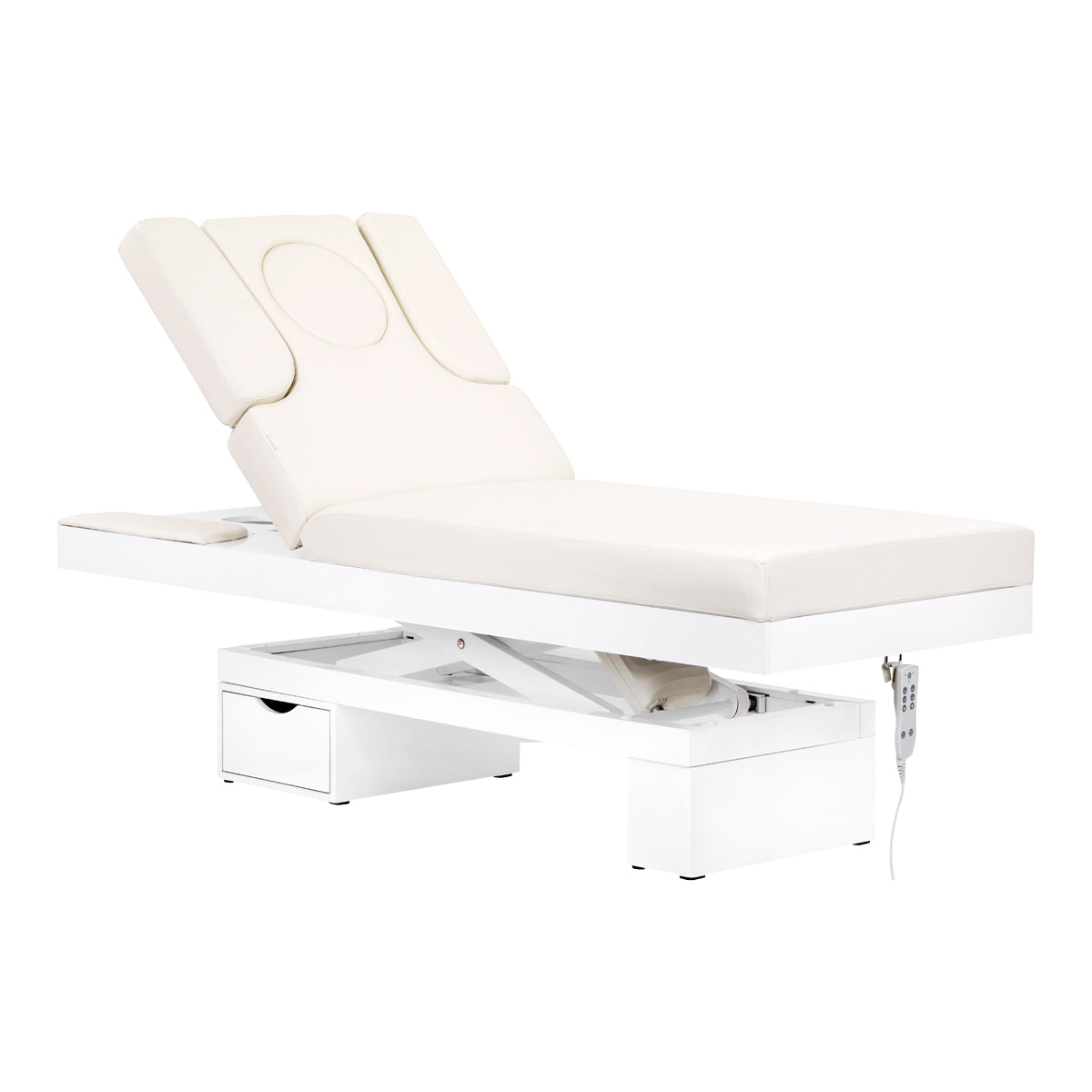 Spa-kosmetikliege azzurro 815b white mit beleuchtung beheizbar