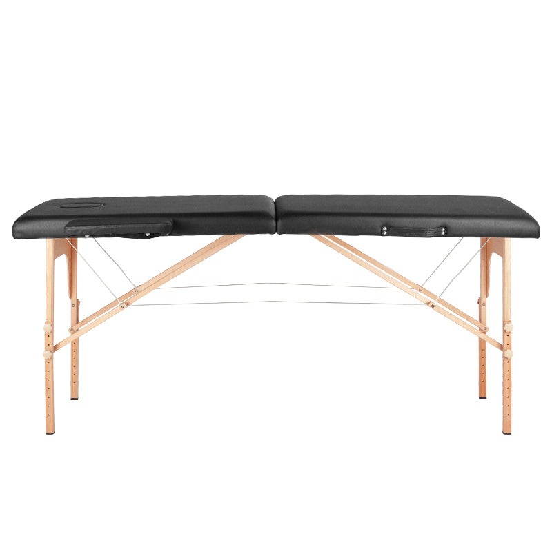 Klapp-massageliege wood komfort 2-teilig black