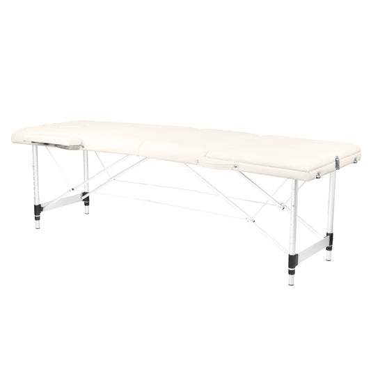 Klapp-Massageliege Alu Komfort 3-teilig Cream