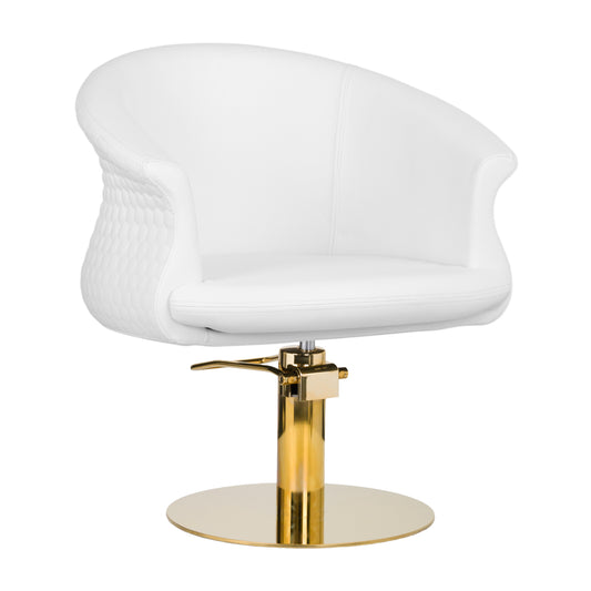 Gabbiano Friseurstuhl Wersal gold weiß