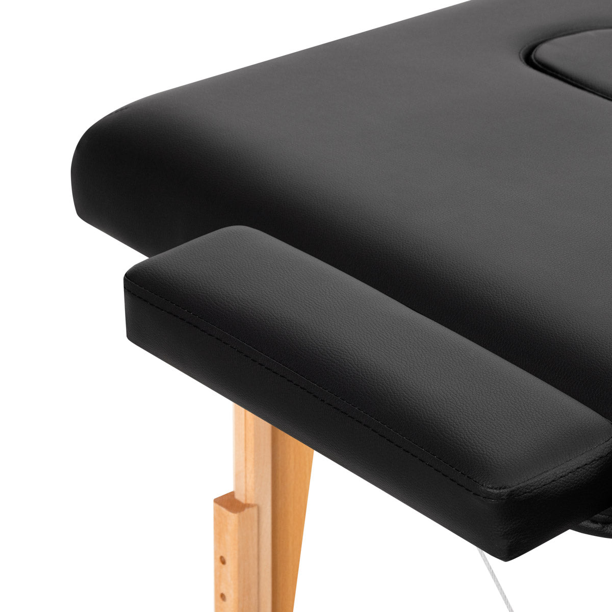 MASSAGELIEGE AUS HOLZ KLAPPBAR KOMFORT ACTIVFIZJO LUX 3-SEKTIONEN 190X70 SCHWARZ