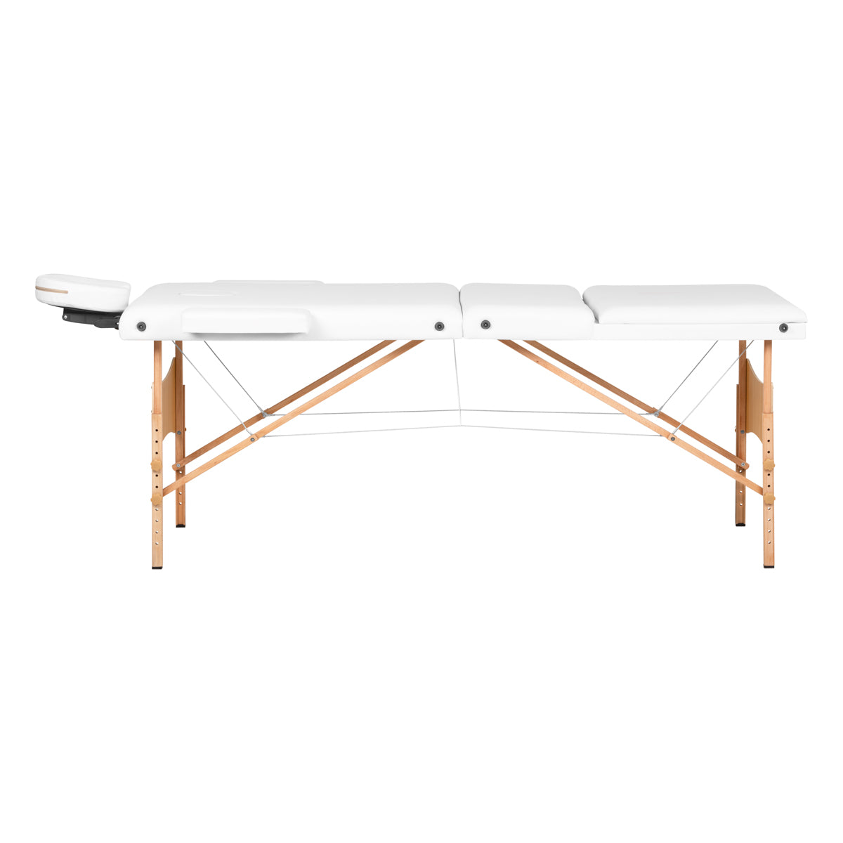 MASSAGELIEGE AUS HOLZ KLAPPBAR KOMFORT ACTIVFIZJO LUX 3 SEGMENTE 190X70 WEISS