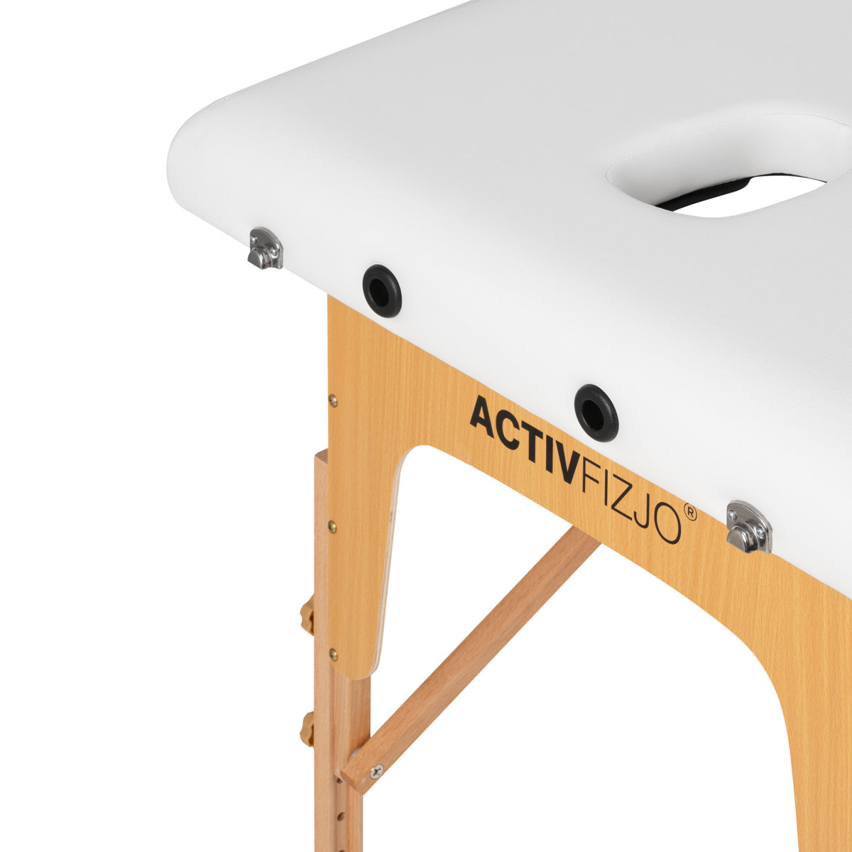 MASSAGELIEGE AUS HOLZ KLAPPBAR KOMFORT ACTIVFIZJO LUX 3 SEGMENTE 190X70 WEISS