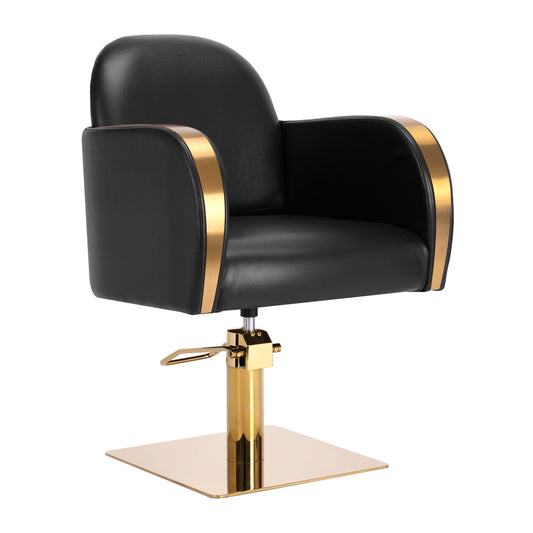 Gabbiano Friseurstuhl Malaga gold schwarz