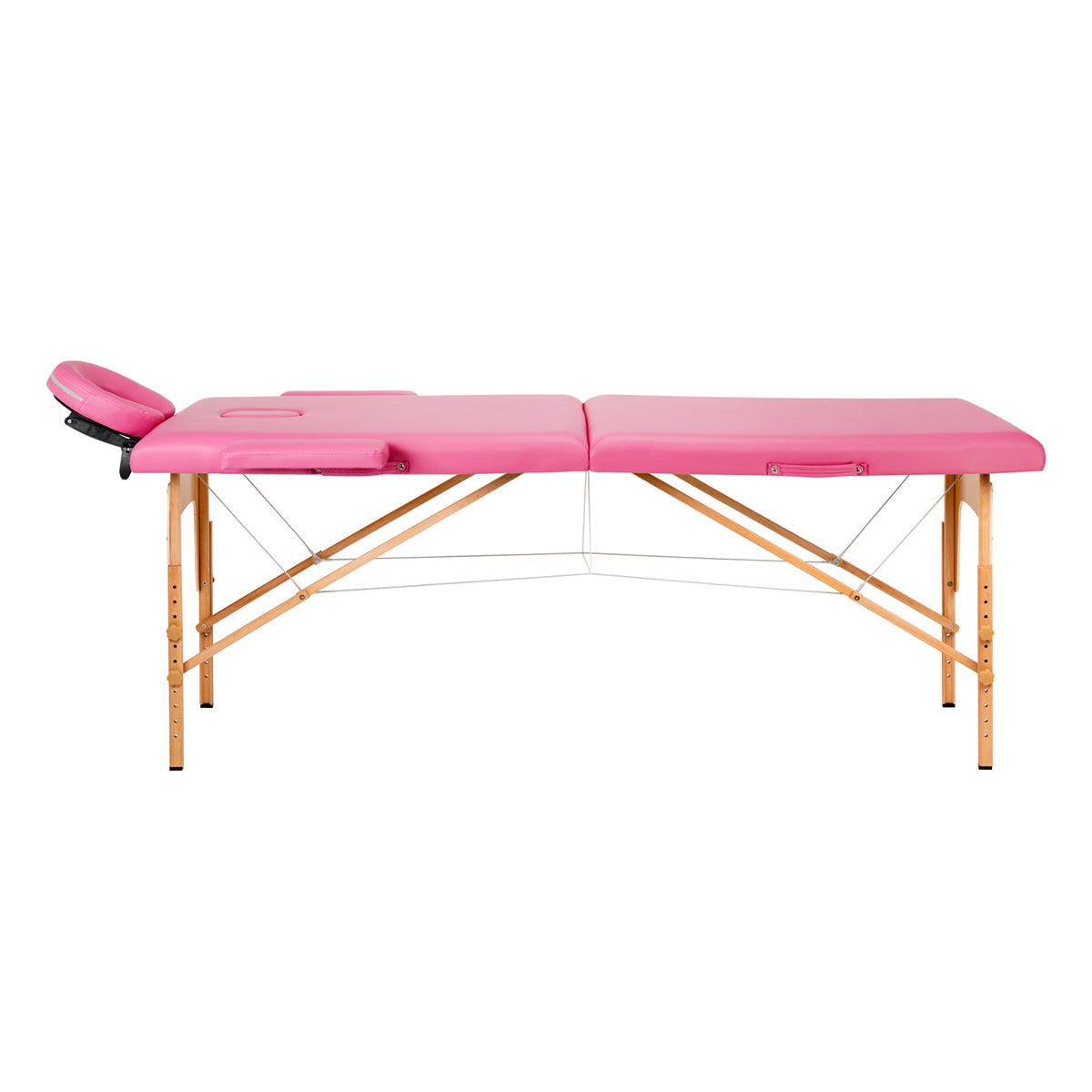 Klappbare Massageliege aus Holz Komfort Activ Fizjö 2 Segmente rosa