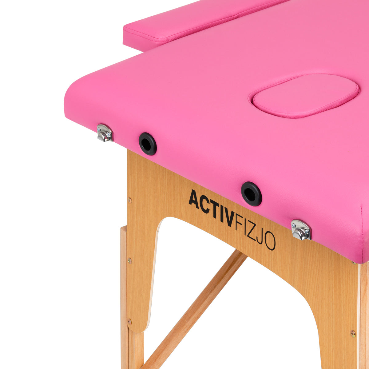 Klappbare Massageliege aus Holz Komfort Activ Fizjö 2 Segmente rosa