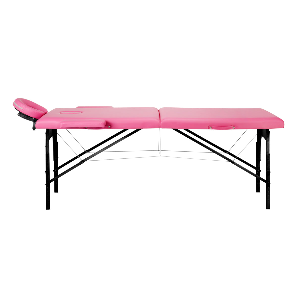 Klappbare Massageliege aus Holz Komfort Activ Fizjo 2 Segmente rosa schwarz Holz