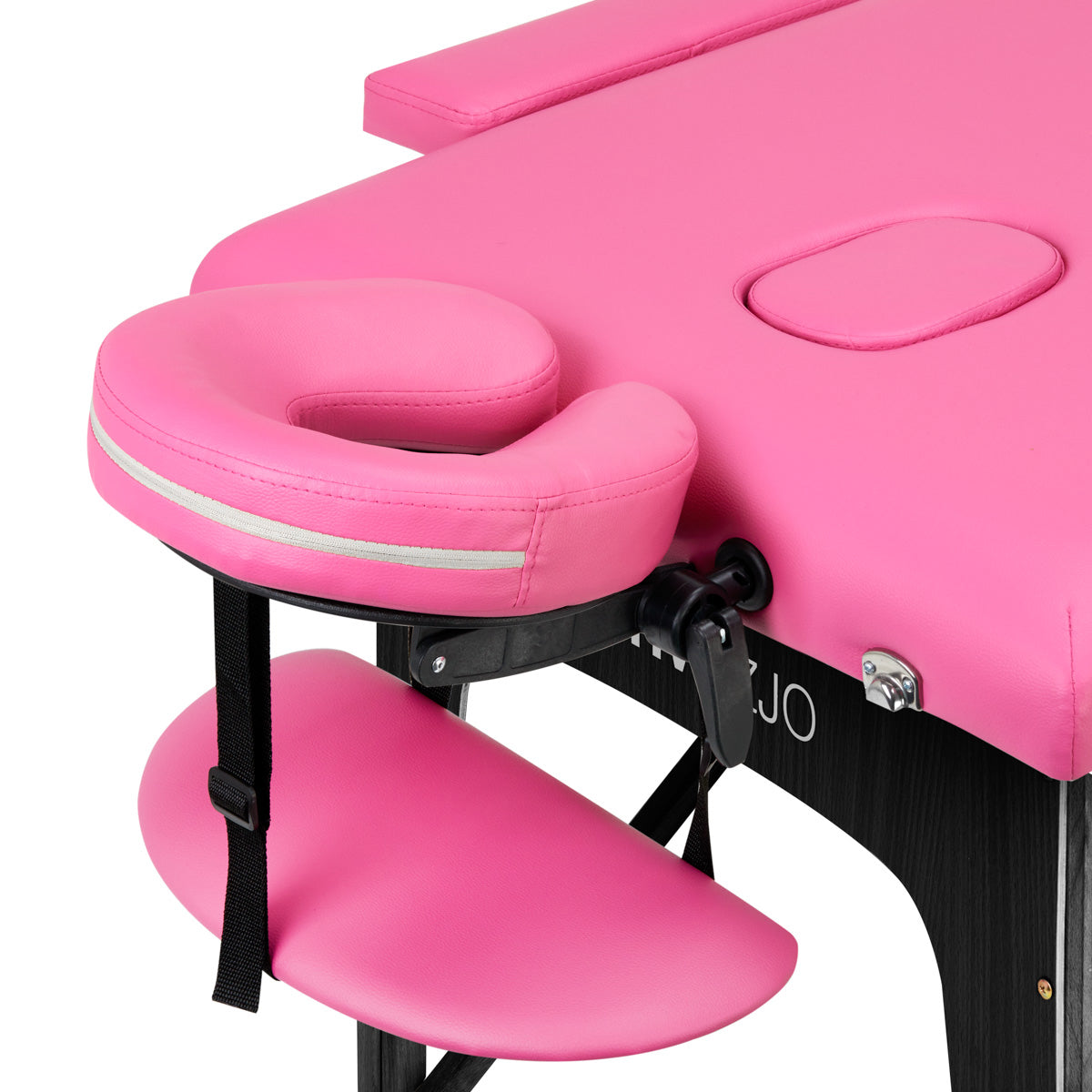 Klappbare Massageliege aus Holz Komfort Activ Fizjo 2 Segmente rosa schwarz Holz