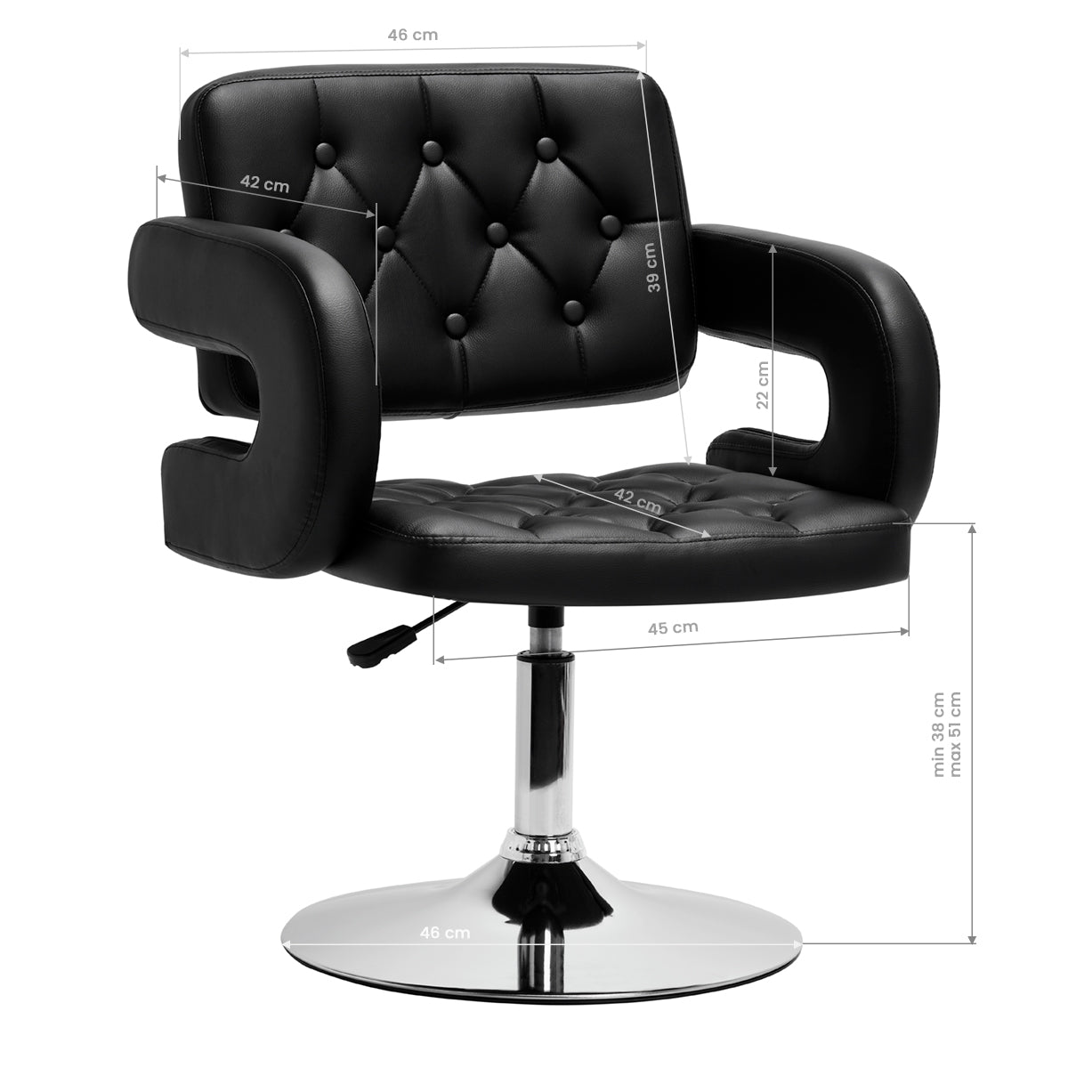Friseurstuhl Premier QS-B1801 schwarz