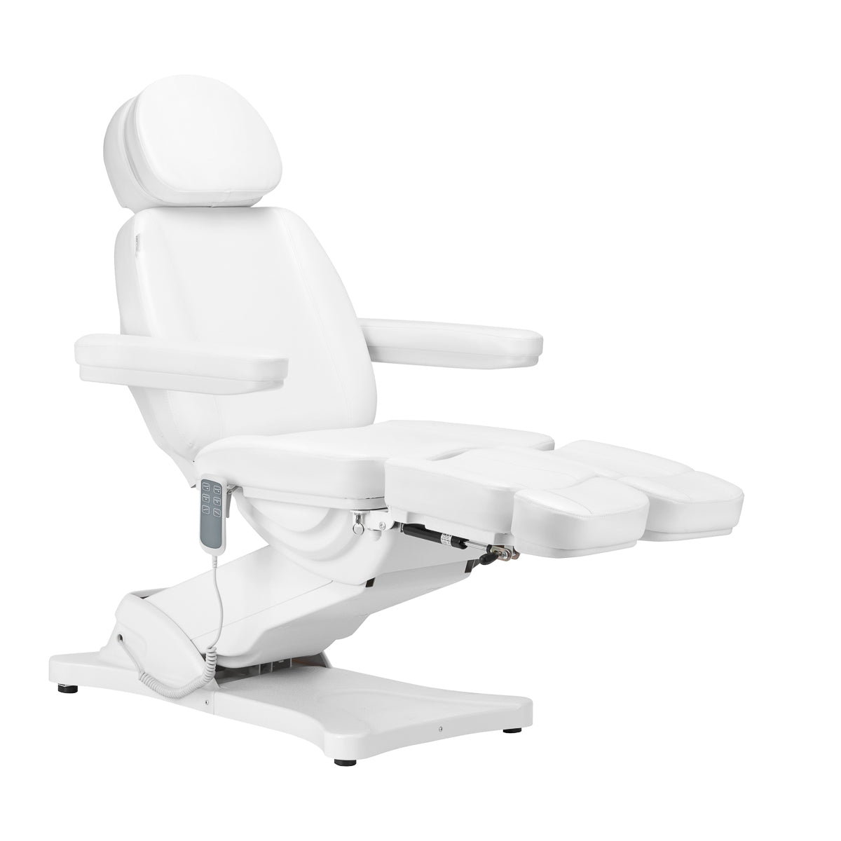 Elektrische Kosmetikliege SILLON CLASSIC 3 Motoren mit Pedi-Wiege weiß