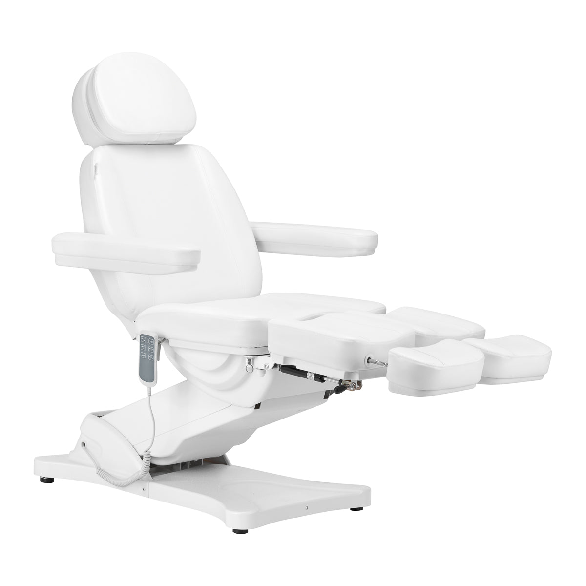 Elektrische Kosmetikliege SILLON CLASSIC 3 Motoren mit Pedi-Wiege weiß