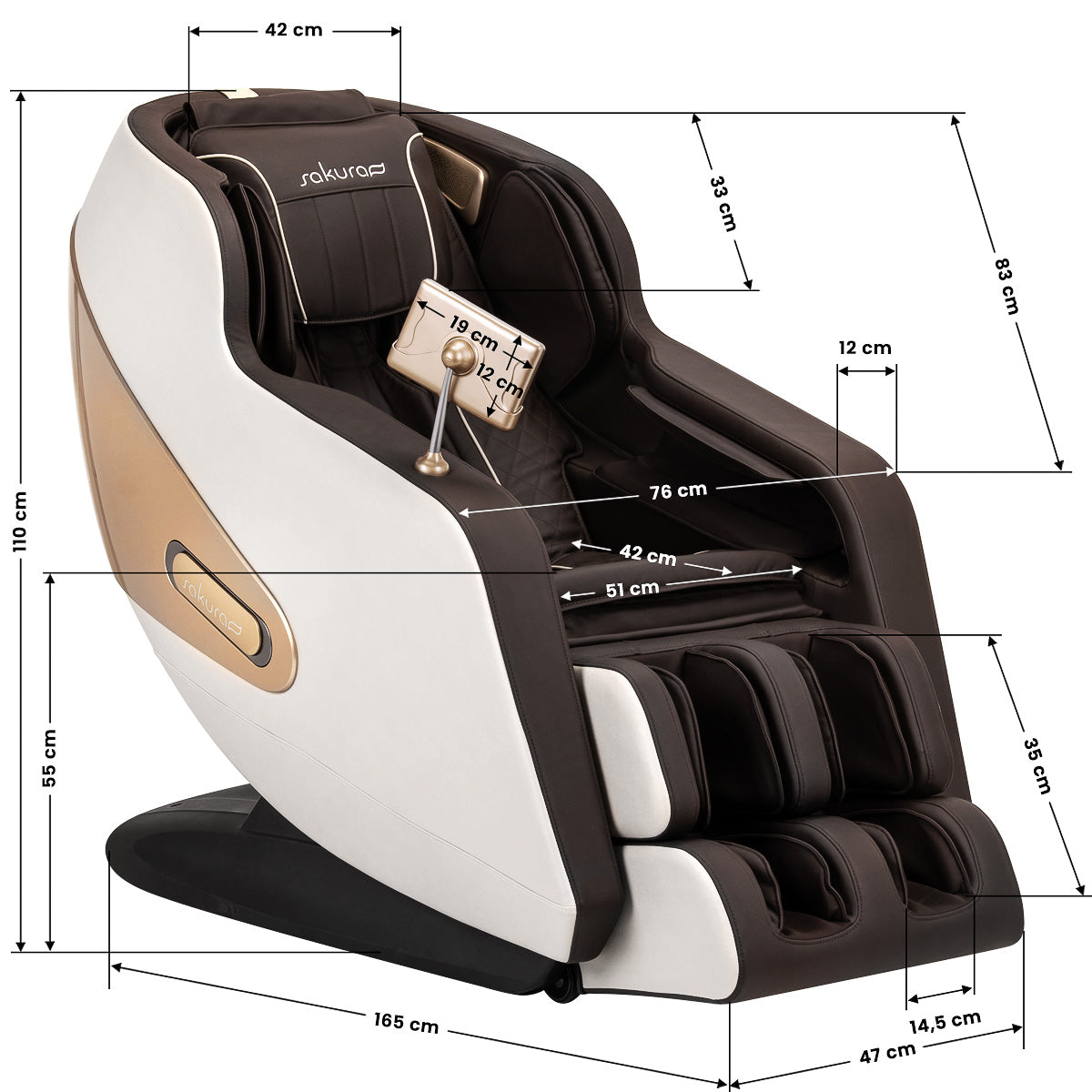 Sakura Massagesessel Comfort Plus 806 in Braun