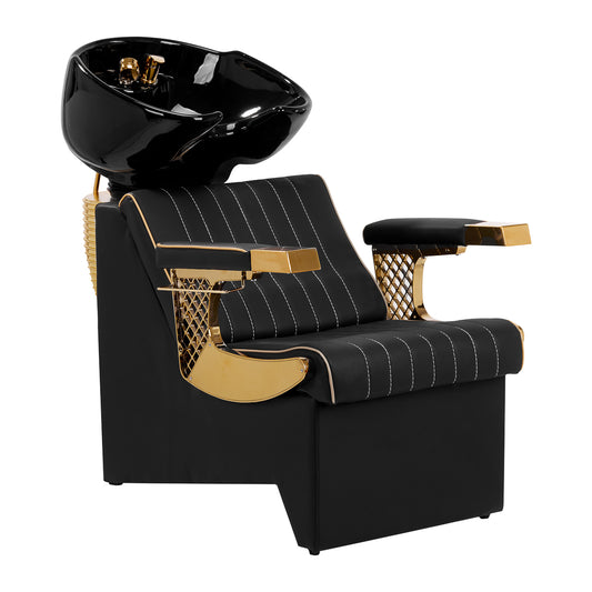 Gabbiano Friseur Waschbecken Marcus gold schwarz