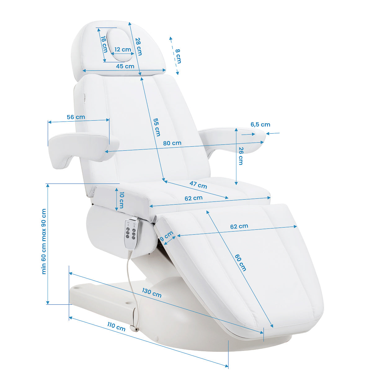 Azzurro Lux Kosmetikliege 3m Weiß