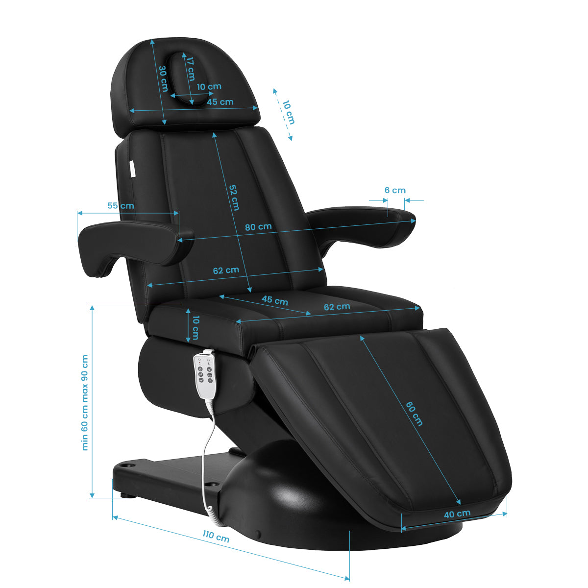 Azzurro Luxus Kosmetikliege 3m Schwarz