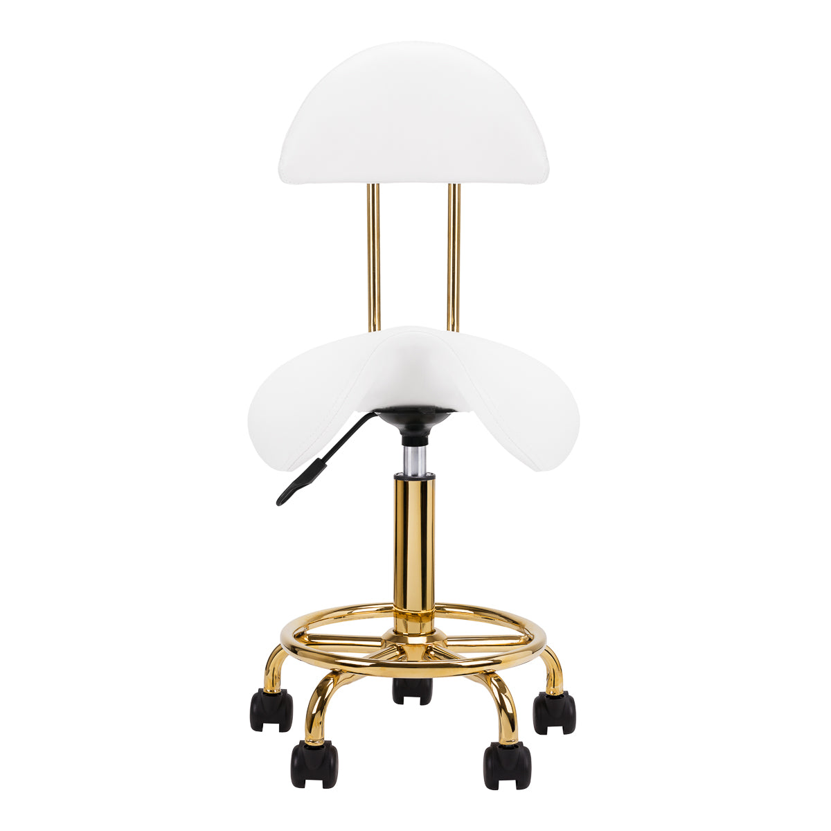Kosmetikhocker 6001-G gold weiß zweite Kategorie