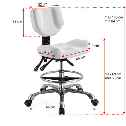 Kosmetikhocker a-4299 weiss