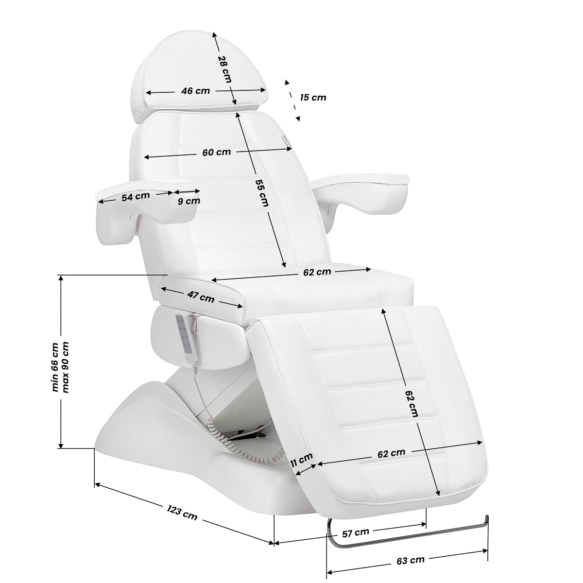 Elektrische kosmetikliege lux 4m weiss mit wiege