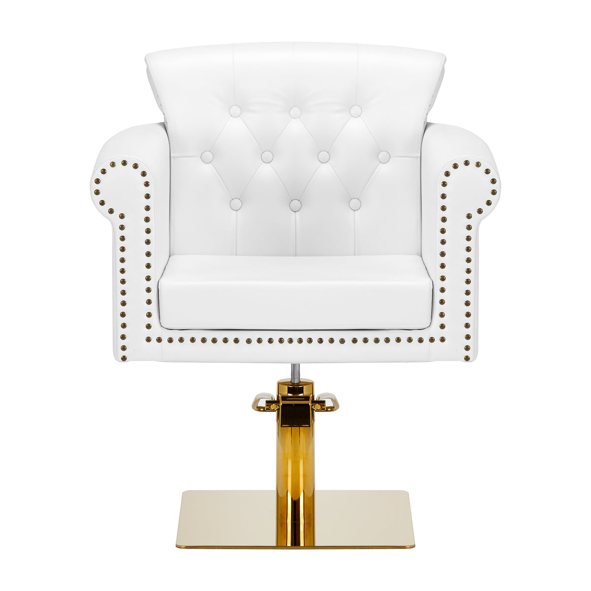 Gabbiano Friseurstuhl de Luxe weiß-gold