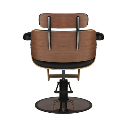 Gabbiano friseurstuhl florenz nussbaum schwarz