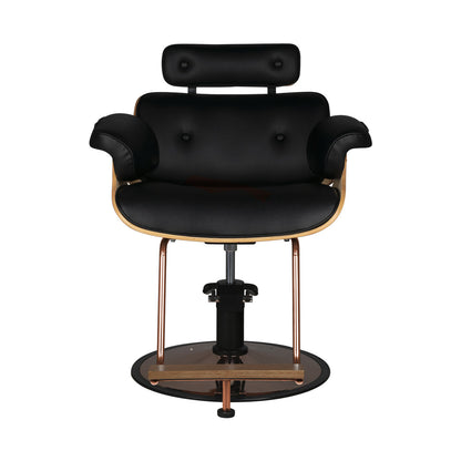 Gabbiano friseurstuhl florenz nussbaum schwarz