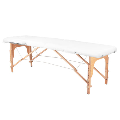Klapp-massageliege wood komfort 2-teilig white