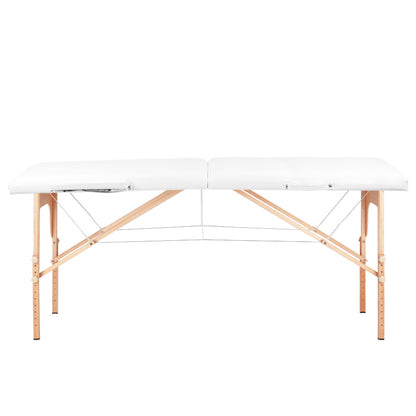 Klapp-massageliege wood komfort 2-teilig white