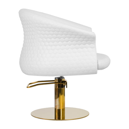 Gabbiano Friseurstuhl Wersal gold weiß