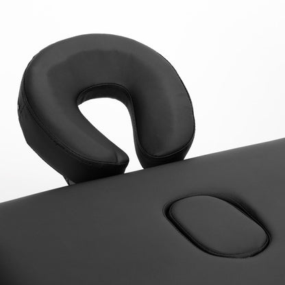 MASSAGELIEGE AUS HOLZ KLAPPBAR COMFORT ACTIV FIZJO LUX 2-SEKTIONEN 190X70 SCHWARZ