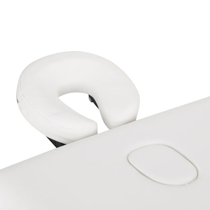 MASSAGELIEGE AUS HOLZ KLAPPBAR COMFORT ACTIV FIZJO LUX 2-SEKTIONEN 190X70 WEISS