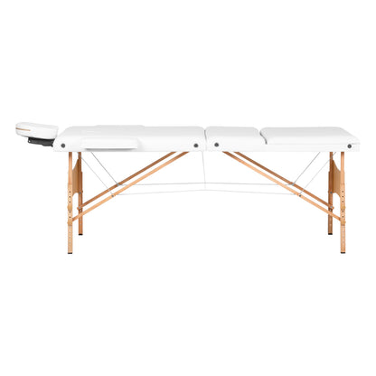 MASSAGELIEGE AUS HOLZ KLAPPBAR KOMFORT ACTIVFIZJO LUX 3 SEGMENTE 190X70 WEISS