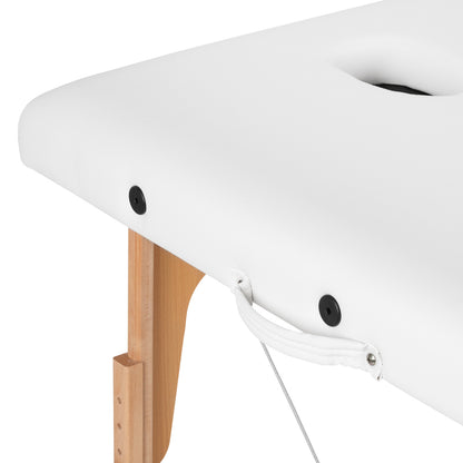 MASSAGELIEGE AUS HOLZ KLAPPBAR KOMFORT ACTIVFIZJO LUX 3 SEGMENTE 190X70 WEISS