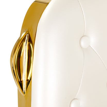 Gabbiano Barberstuhl Francesco Gold weiß