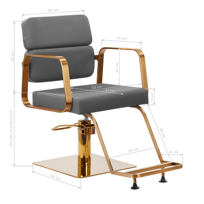 Porto-GM Friseurstuhl grau