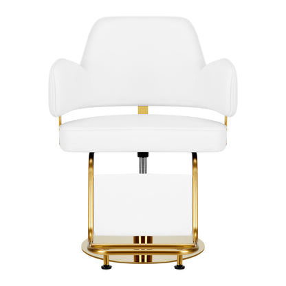 Friseurstuhl Gabbiano Linz NQ Gold Weiß