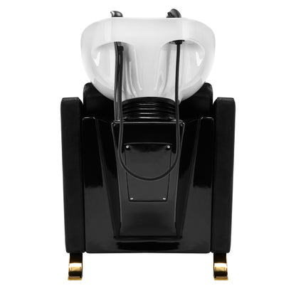 LUXUS Friseur-Shampoostuhl schwarz