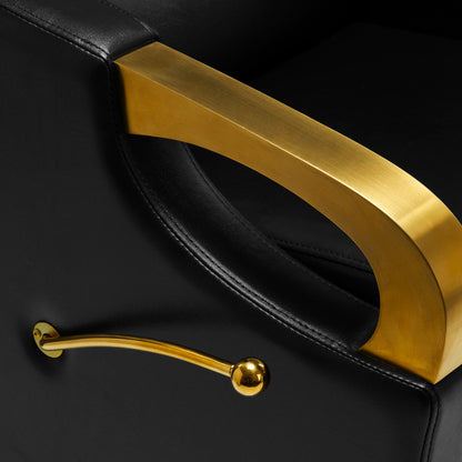 LUXUS Friseur-Shampoostuhl schwarz