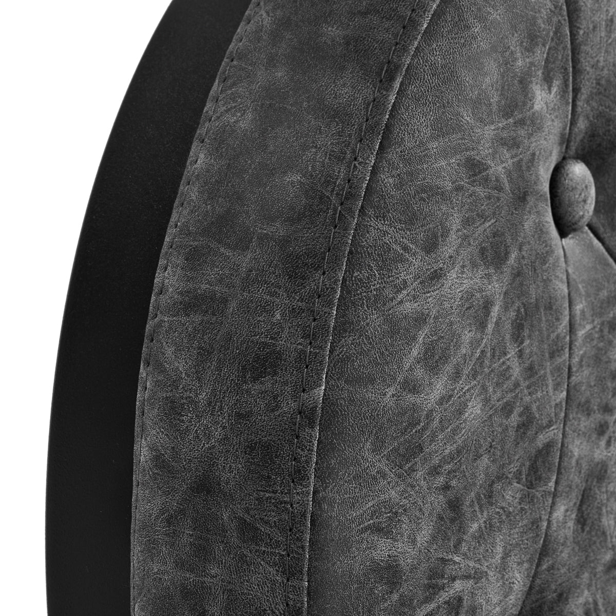 Barberstuhl President altes Leder grau