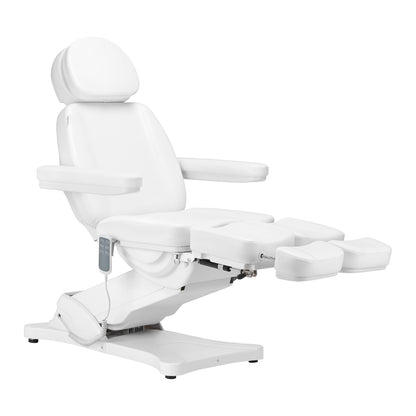 Elektrische Kosmetikliege SILLON CLASSIC 3 Motoren mit Pedi-Wiege weiß