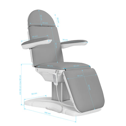 Sillon Eclipse 3 Motor elektrische Kosmetikliege grau
