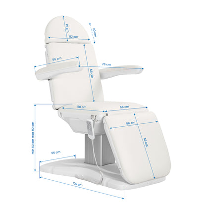Sillon Eclipse 4 Motor elektrische Kosmetikliege weiß