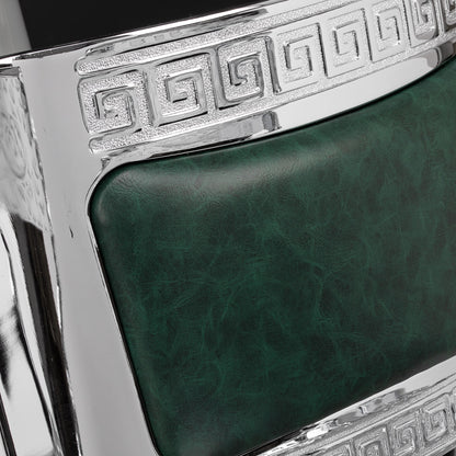 Barberstuhl President Grün Chrom