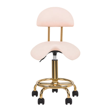Kosmetikhocker 6001-G gold – pink zweite Kategorie